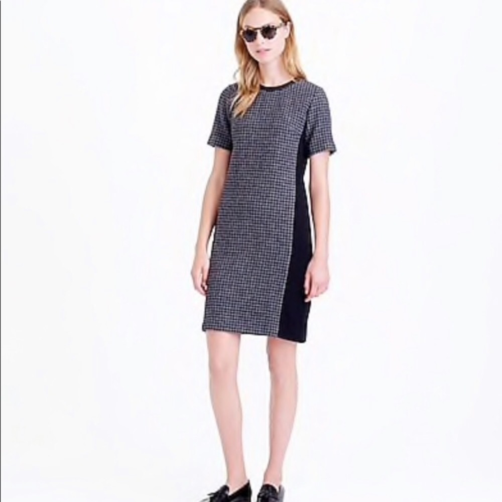 J Crew Wool Houndstooth Dress